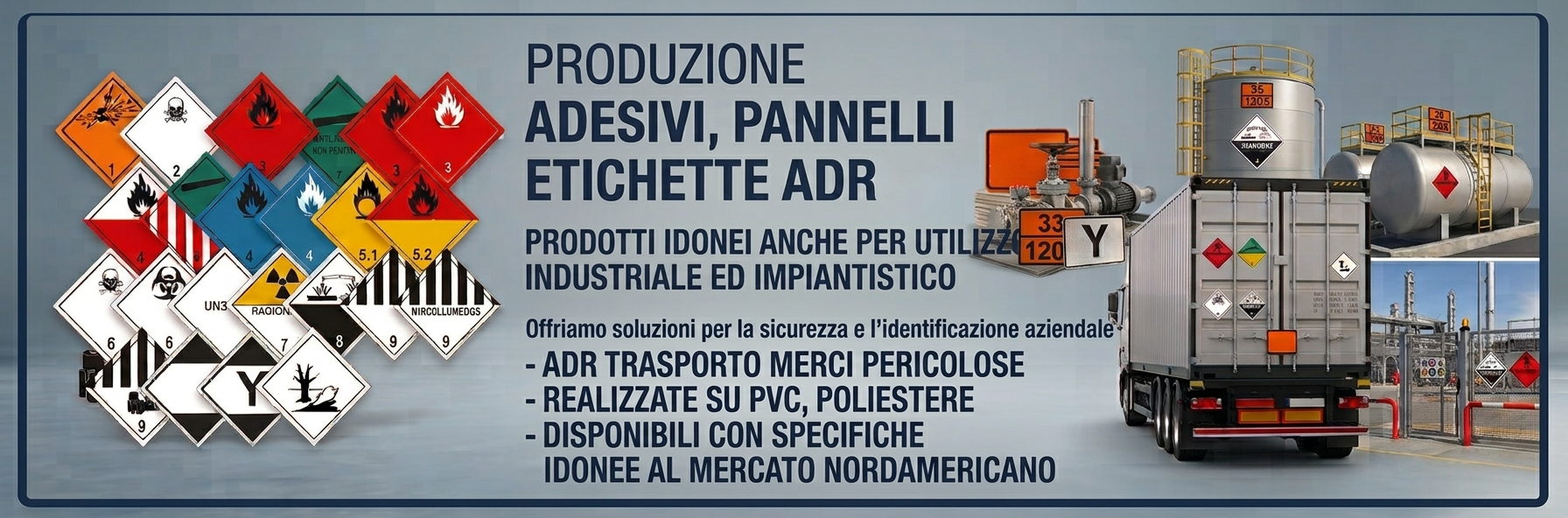 Adesivi ADR e Pannelli ADR, Marcatura per la Sicurezza Industriale